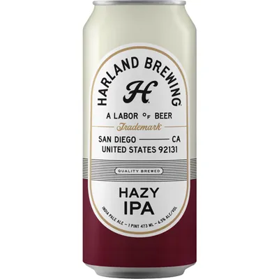 Harland Brewing Hazy IPA Beer 12oz