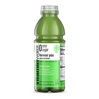 Glaceau Vitaminwater Zero Sugar Forever You Coconut Lime 20 oz Bottle