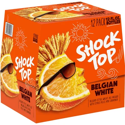 Shock Top Belgian White Ale 12 Pack 12oz Bottles