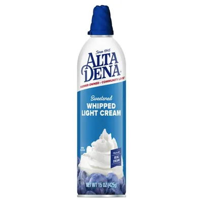 Alta Dena Whipped Light Cream 15 oz Can