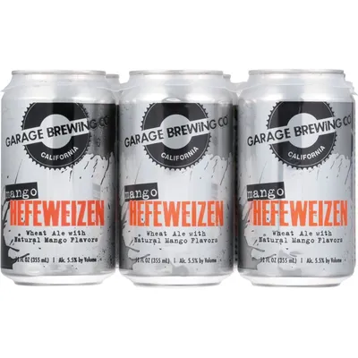 Garage Brewing Company Mango Hefeweizen 6 Pack 12oz Can