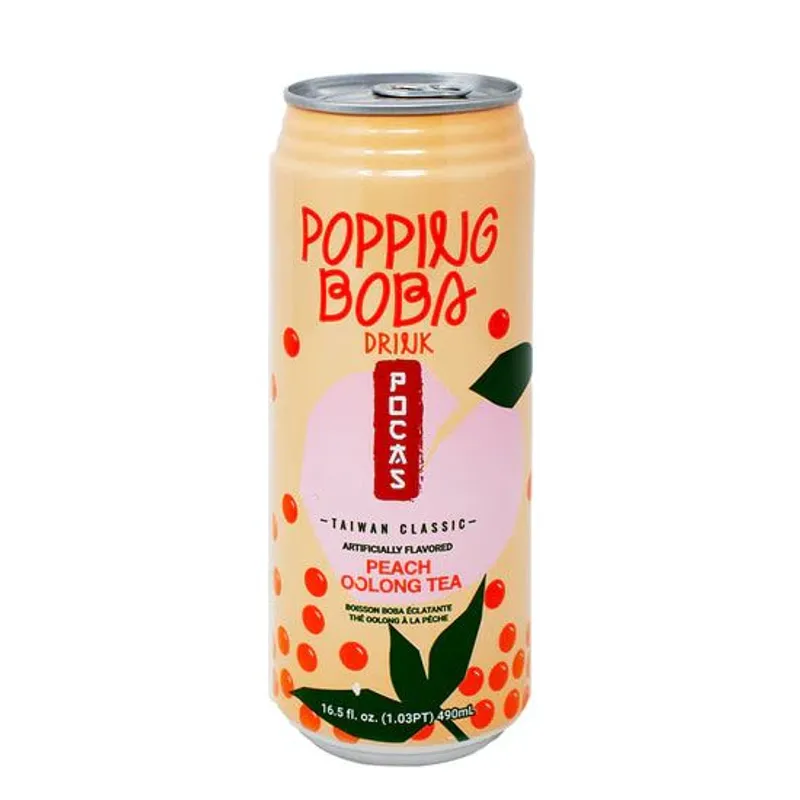 Pocas Popping Boba Peach Oolong Tea view 1