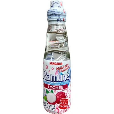 Ramune Lychee Flavor Soft Drink 6.76fl Oz