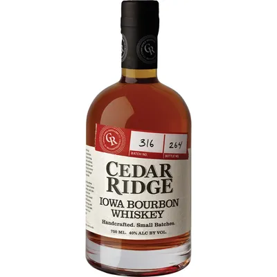 Cedar Ridge Iowa Bourbon Whiskey 750ml Bottle