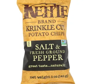 Kettle Potato Chips Krinkle Cut Salt & Fresh Ground Pepper 5oz