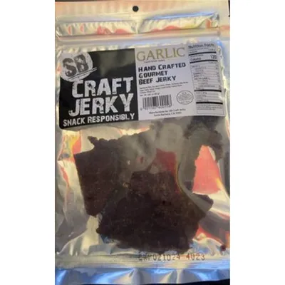 SB Craft Jerky Garlic 2.85 oz Bag