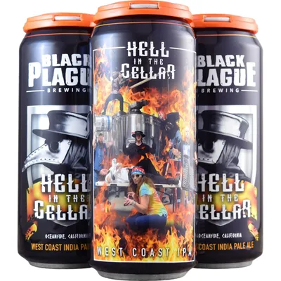 Black Plague Brewing Hell In The Cellar West Coast IPA Can 16oz Can