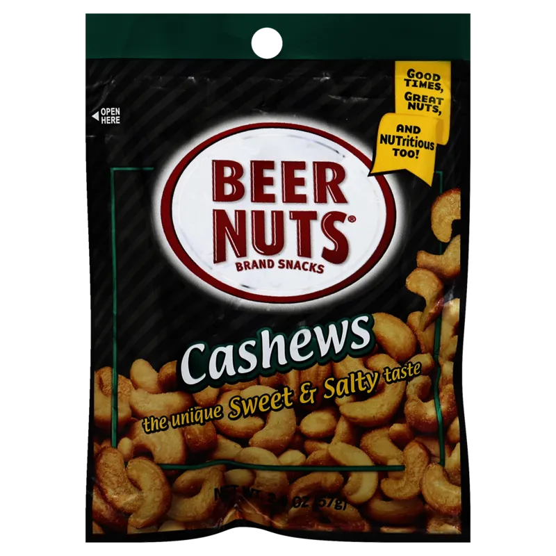 Beer Nuts Cashews view 1