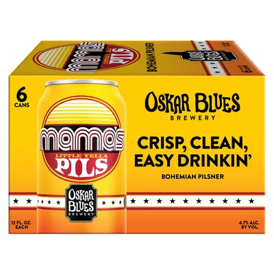 Oskar Blues Beer, Mama's Little Yella Pils 6 pack 12oz Cans