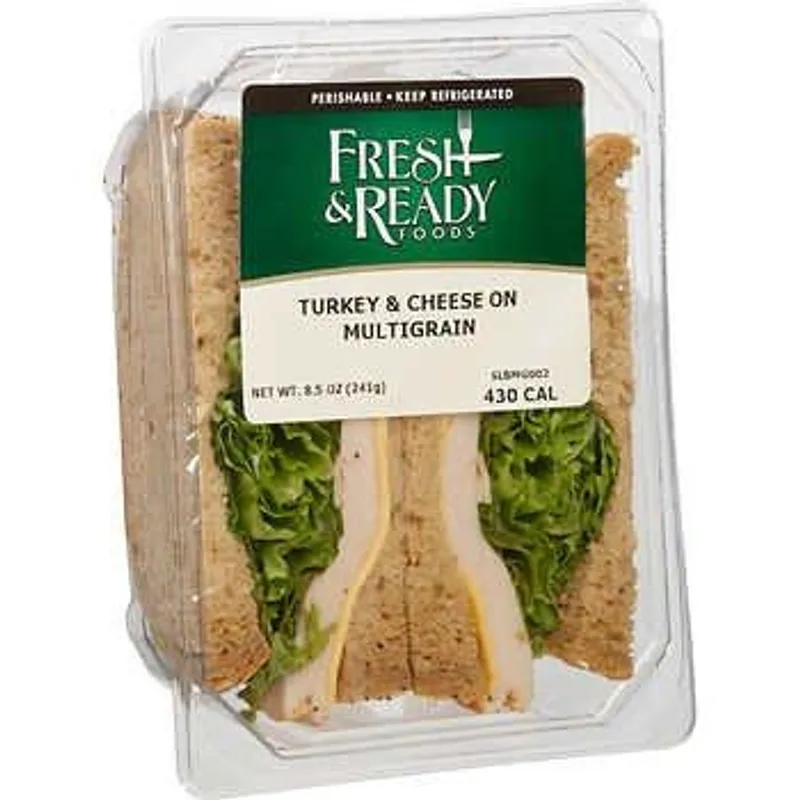 Fresh & Ready Turkey & Cheese Multigrain Sandwich view 1
