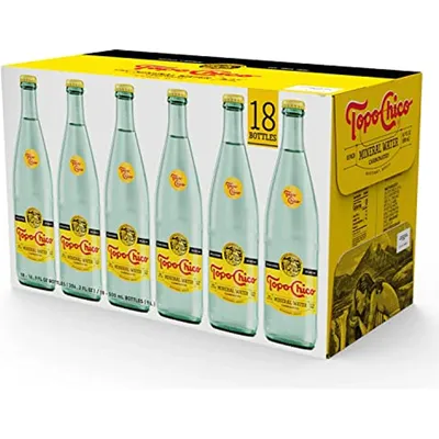 Topo Chico Carbonated Mineral Water 18 Pack 16.9oz Bottles
