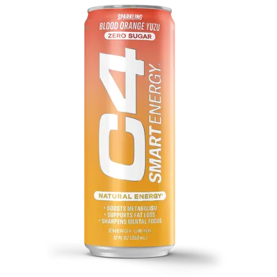 C4 Energy Drink, Sparkling Blood Orange Yuzu, Zero Sugar 12oz Can