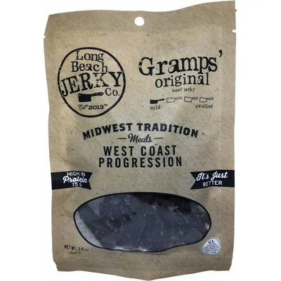 Long Beach Jerky Co. Gramps Original Beef Jerky 2.5oz Bag