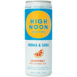 High Noon Sun Sips Vodka & Soda Grapefruit Aluminium
