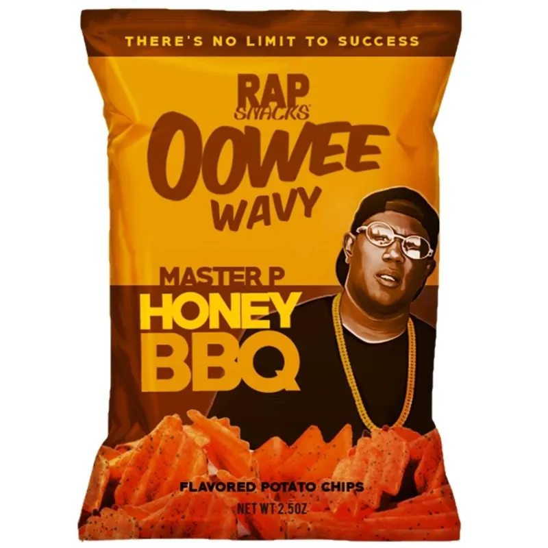 Rap Snacks Master P Honey BBQ Wavy Potato Chips Bag view 1