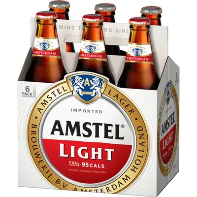 Amstel Light 6 Pack 12 oz Bottles