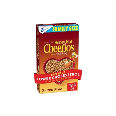 General Mills Honey Nut Cheerios Family Size 18.8 oz Box