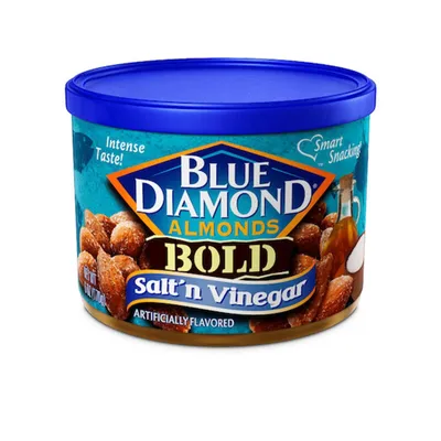 Blue Diamond Almonds Bold Salt 'n Vinegar 6 oz Can