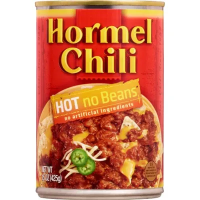 Hormel Hot No Beans Chili 15oz Can