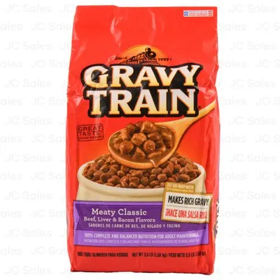 Gravy Train Meaty Classic Beef, Liver & Bacon Flavor Dry Dog Food 3.5 lb Bag