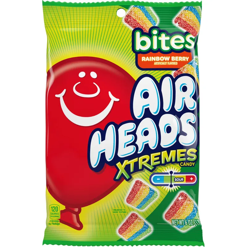 Airheads Xtremes Bites Rainbow Berry Soft & Chewy Candy view 1