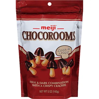 Meiji Chocorooms Milk & Dark Chocolate Crackers 5oz Bag