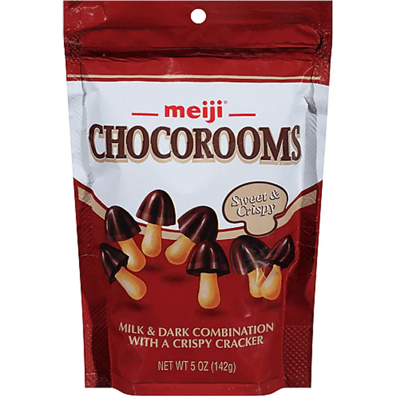 Meiji Chocorooms Milk & Dark Chocolate Crackers Bag view 1