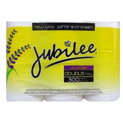 Jubilee Lavender Scent Bath Tissue 12 Rolls 2-Ply 300 Sheets per Roll 12 Pack
