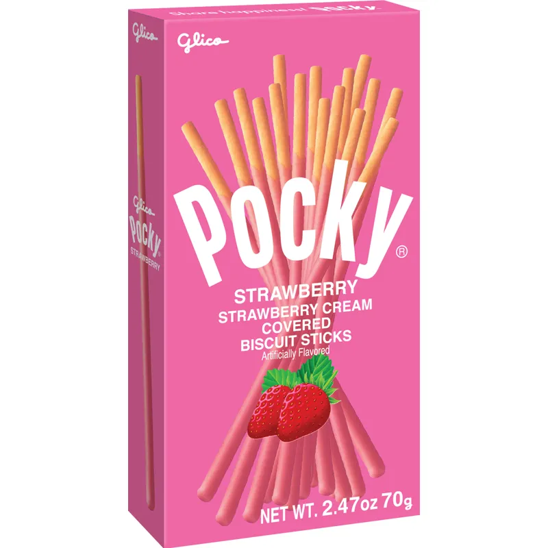 Pocky Strawberry Cream Covered Biscuit Sticks view 1
