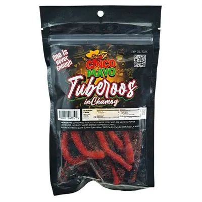 Cinco de Mayo Tuberoos Chamoy Gummies Variety Pack Rings & Worms 6 oz Bag