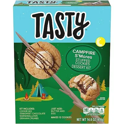 Tasty Campfire S'Mores Stuffed Cookies Dessert Kit 14.6 oz