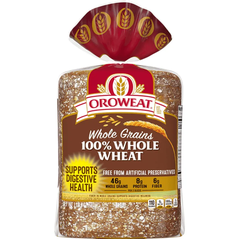 Oroweat 100% Whole Wheat Bread Bag view 1