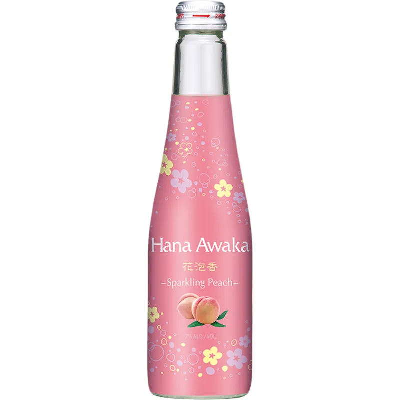 Ozeki Hana Awaka Sparkling Peach Sake view 1