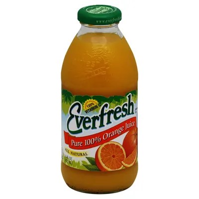 Everfresh Pure 100% Orange Juice 16 oz