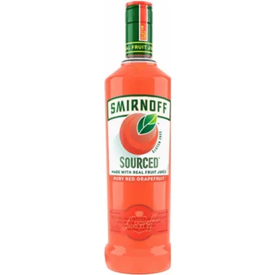Smirnoff Sourced Ruby Red Grapefruit Vodka 750mL