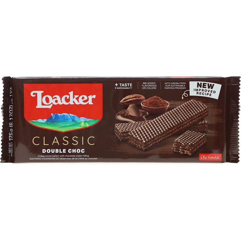 Loacker Classic Double Choc Wafer Cookies view 1