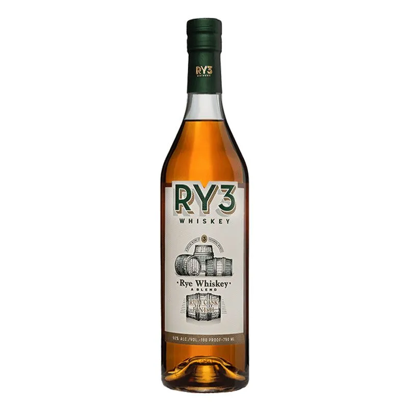 RY3 Whiskey Rum Cask Finish Rye Whiskey view 1