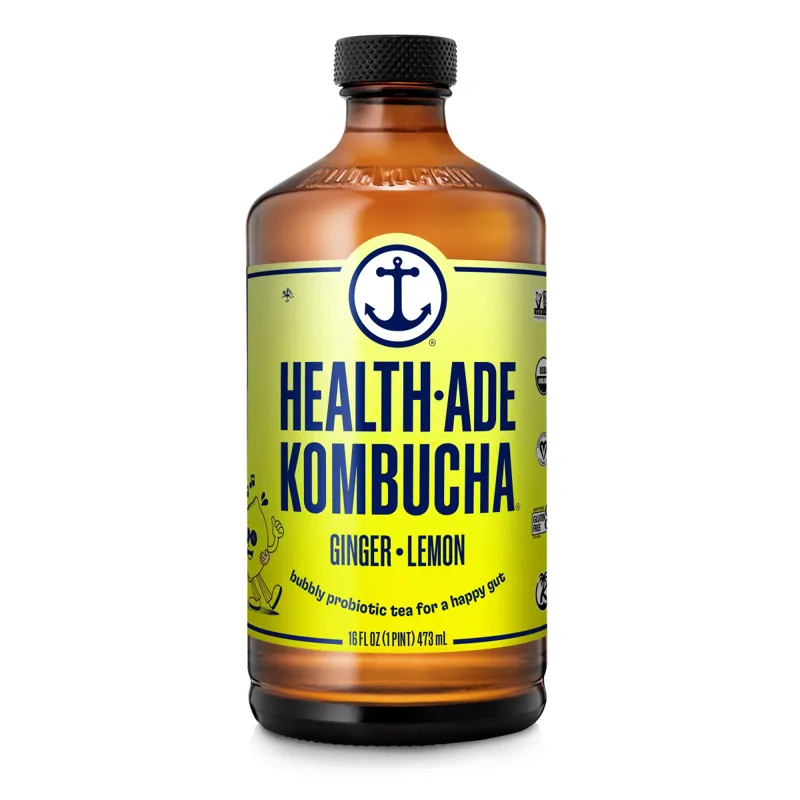 Health-Ade Kombucha Ginger Lemon view 1