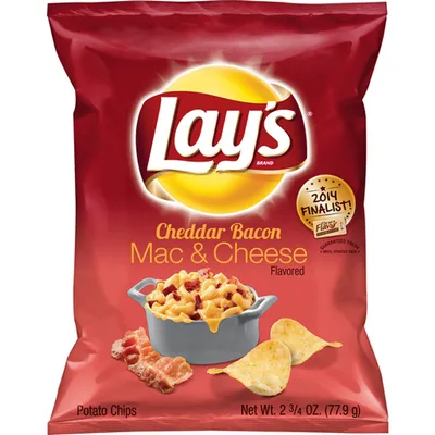 Lay's Cheddar Bacon Mac & Cheese Potato Chips 2.75 oz Bag