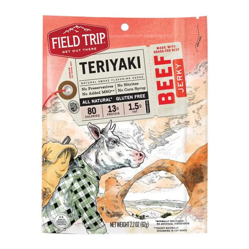 Field Trip Teriyaki Beef Jerky Bag view 1