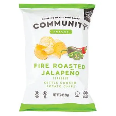 Community Snacks Fire Roasted Jalapeño Potato Chips 2 oz Bag