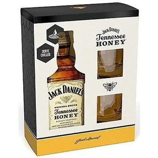 Jack Daniel's Tennessee Honey Whiskey With Glasses