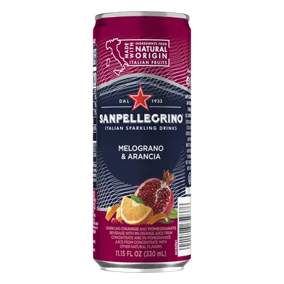 San Pellegrino Sanpellegrino Pomegranate And Orange Italian Sparkling Drinks 6 Pack 11.15oz Cans