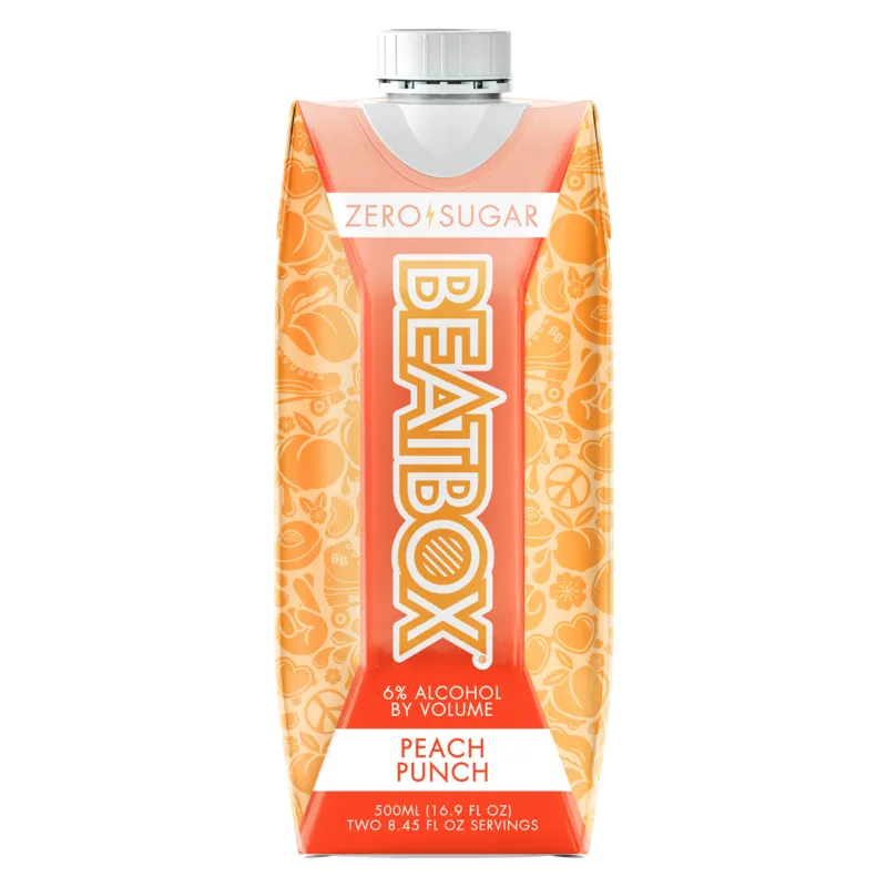 BeatBox Peach Punch Zero Sugar Carton view 1