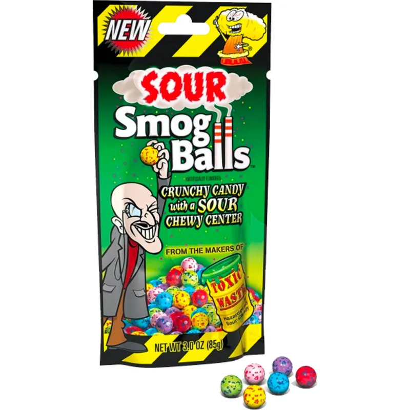 Toxic Waste Sour Smog Balls Candy view 1