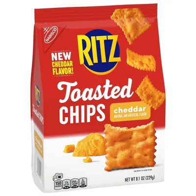 RITZ Toasted Chips Cheddar 8.1 oz Bag