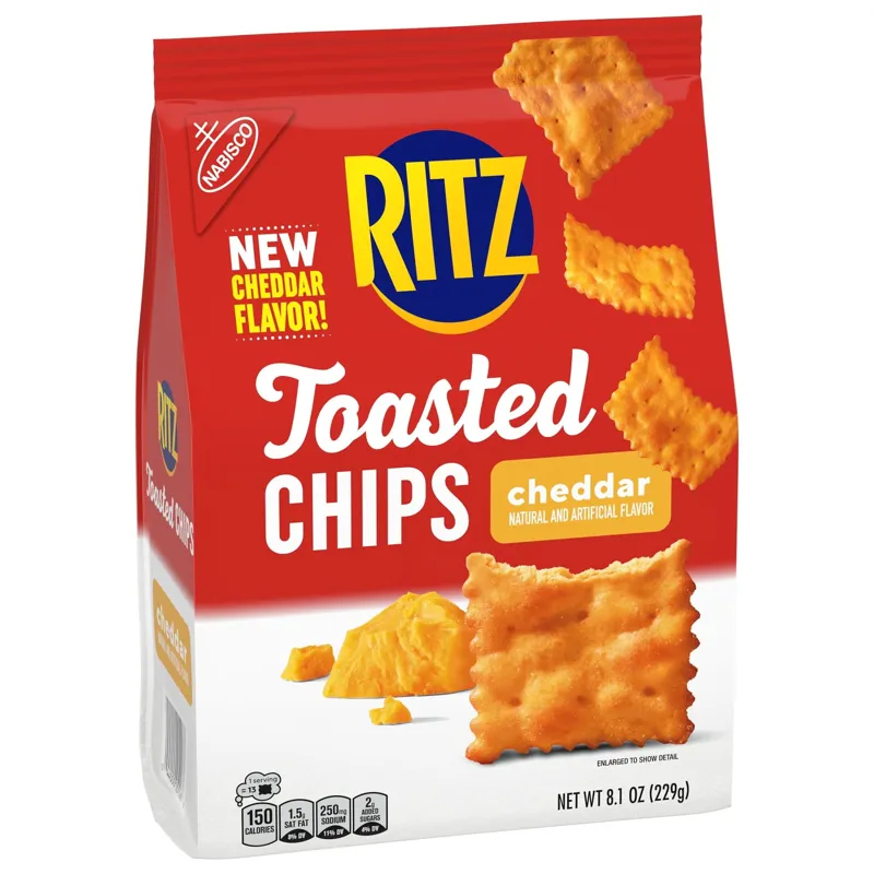 RITZ Toasted Chips Cheddar view 1