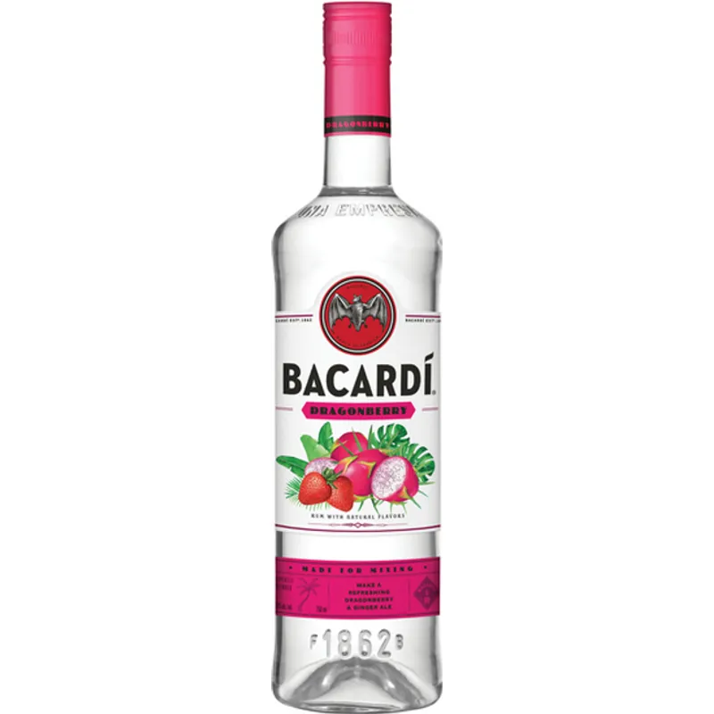 Bacardi Dragon Berry Strawberry Rum view 1