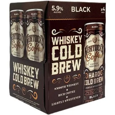 Kentucky Coffee Black Hard Cold Brew 4 Pack 12 oz Cans