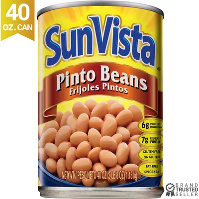 SunVista Pinto Beans With Garlic 40oz Can